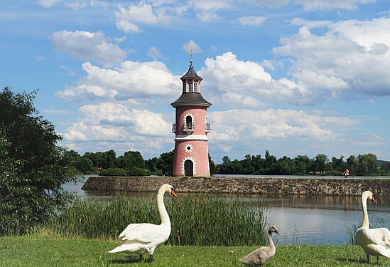 Der Leuchtturm bei Schloss Moritzburg