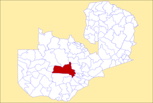 District location in Zambia