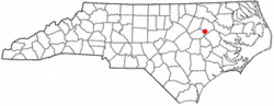 Location of Pinetops, North Carolina