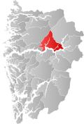 Kart over Sogndal