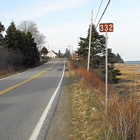 Route 332 (Nova Scotia) bölümünün açıklayıcı görüntüsü