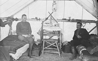 Tent picture NWMP in Yukon in tent.jpg