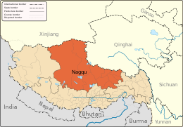 Prefettura di Nagqu – Mappa