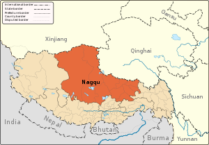 Location of Nagqu in the Tibet Autonomous Region