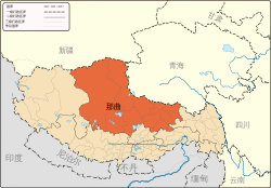 那曲市在西藏自治区的地理位置