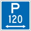 Novozélandská dopravní značka R6-30LR-120 (zastaralá). Svg