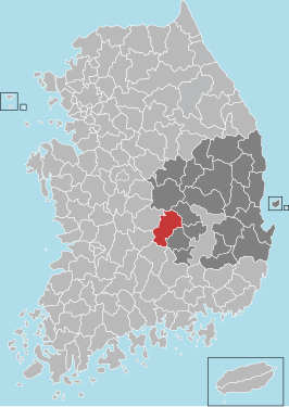 Kaart van Gimcheon-si