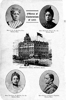Officers of Convention of 1895.
Historical Records of Conventions of 1895-96 of the Colored Women of America Officers of Convention of 1895.jpg