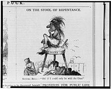 On the stool of repentance. Sitting Bull--"Oh! if I could only be with the Utes!" - (Bisb)ee. LCCN92508925.jpg