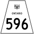 Highway 596 marker