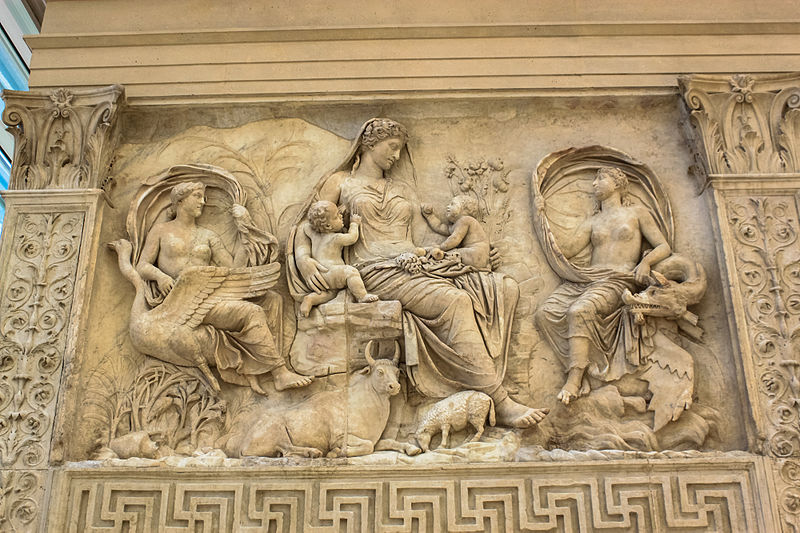 File:Panel of Tellus, Ara Pacis, Rome.jpg