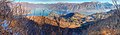 Lake Lago di Como, Monte Legnone (middle, a remote view) and Grignone massif