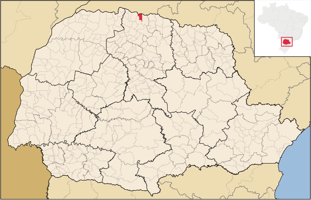 Localização de Lupionópolis no Paraná