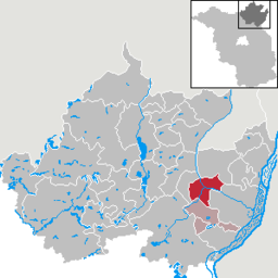 Läget för kommunen Passow i Landkreis Uckermark