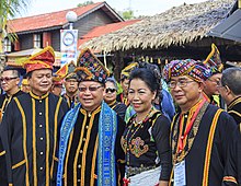 The 2014 Kaamatan celebration in Penampang, Sabah with the Kadazan Dusun Cultural Association (KDCA) being represented by their Deputy President, Clarance Bongkos Malakun on the far left. Penampang Sabah Dignitaries-at- Kaamatan-Celebrations-2014-03.jpg