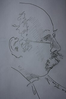 Dibujo a lápiz de William Napier Shaw por Stehen C Dickson.jpg