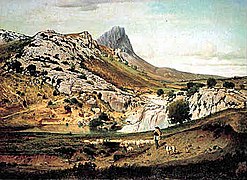 Eugène Castelnau, Les Garrigues du Pic Saint-Loup, 1859.