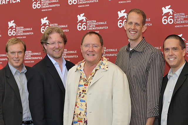 Bird, far left, with Pixar's senior creative team in 2009.