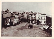 Vieille carte postale datant de 1900 où la place Antonin-Chastel est représentée.