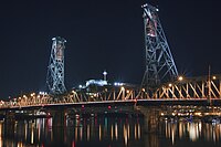 Portland, OR — Hawthorne Bridge at night