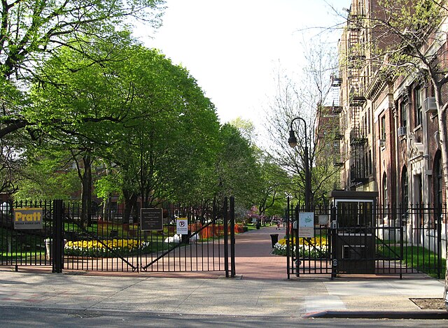 DeKalb Avenue Gate of Enclosed Campus