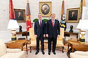 President Trump and NATO Secretary General Jens Stoltenberg President Trump Welcomes Secretary General Jens Stoltenberg to the White House (46805398144).jpg