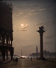 Clair de lune sur la piazzetta San Marco à Venise