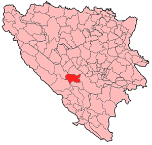 Položaj općine Prozor-Rama u Bosni i Hercegovini