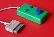 A paddle controller for the Sony PlayStation Puchi carat retro controller.jpg