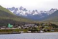 Puerto Williams with Dientes del Navarino in the background