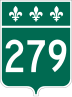 Route 279 marker