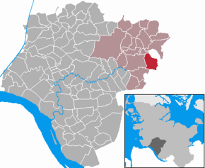 Poziția Quarnstedt pe harta districtului Steinburg