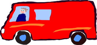 Man in a red van