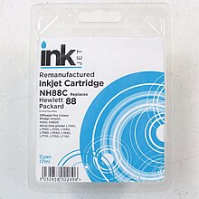 An example of a re-manufactured ink cartridge. Remanufactured ink cartridge.jpg