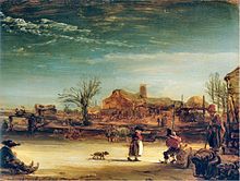 Winter Landscape, 1646, his only composition in this genre (Source: Wikimedia)