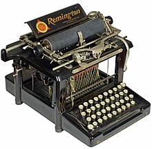 Remington 2 typewriter, 1878 Remington 2 typewriter (Martin Howard Collection).jpg
