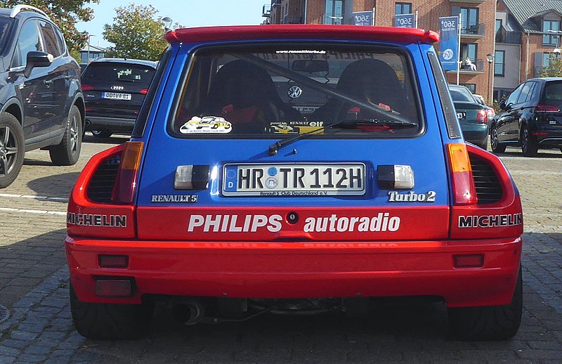 File:Renault R5 turbo 2 mid-engine Mittelmotor 118 KW 160 PS achterwielaandrijving Heckantrieb - 1980-86 - Foto 2018 © Wolfgang Pehlemann P1270392.jpg