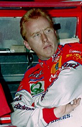 Ricky Craven (pictured in 1997) won the race by two-thousands of a second, the joint-closest finish in NASCAR Cup Series history Ricky Craven 1997.jpg