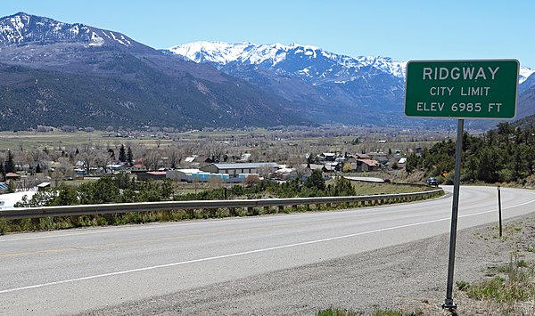 Approaching Ridgway on Highway 62