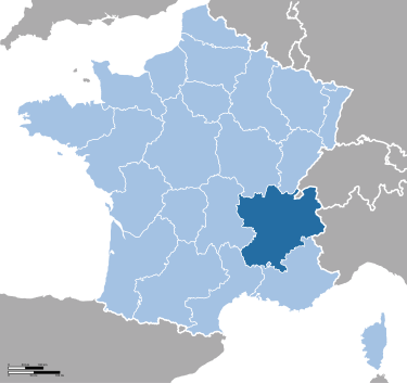 Rimex-France est l'emplacement de Rhône-Alpes.(svg)