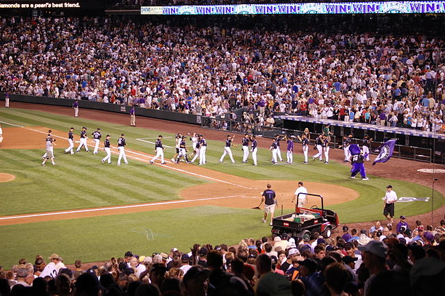 The Rockies in June 2007. Later the same year, Colorado won its first NL pennant