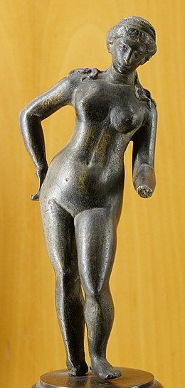 A 2nd- or 3rd-century bronze figurine of Venus, in the collection of the Museum of Fine Arts of Lyon[5]