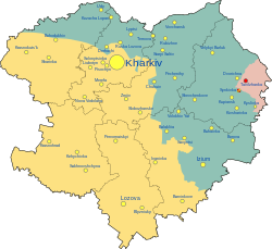 Russian Occupation of Kharkiv Oblast.svg