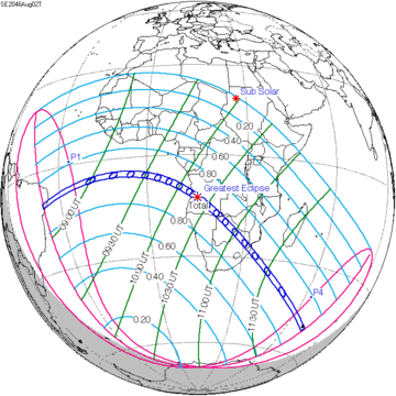 2046年8月2日日食