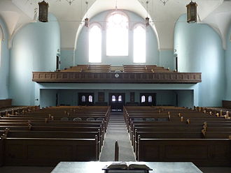 The interior of the church's sanctuary SLUC sanctuary interior.JPG