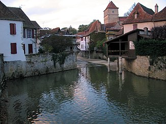 The river in Salies-de-Béarn