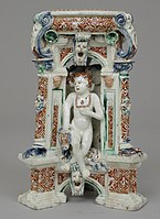 Putto bearing the arms of France, another view of salt, Metropolitan