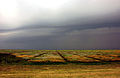 A thunderstorm over the island