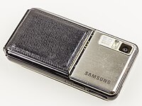 Back of the handset (with additional leather attached) Samsung SGH-F480V-4881.jpg