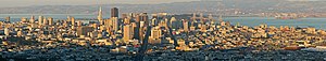 San Francisco just before sunset. This panoram...